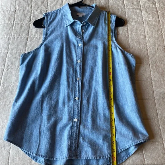 J. Crew denim button up blouse - Picture 4 of 4
